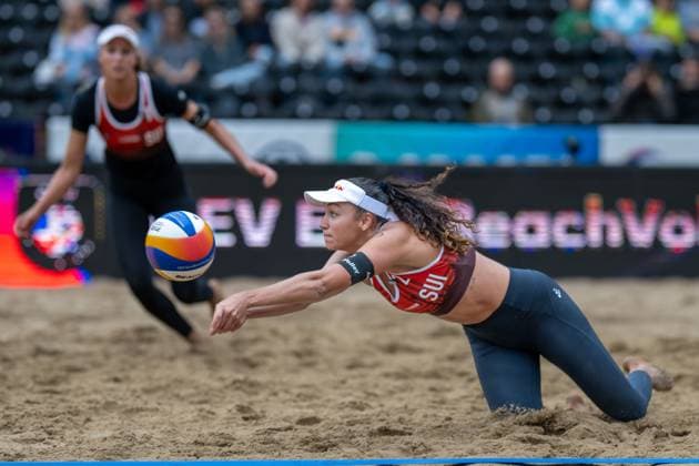 RECORD DATE NOT STATED European Championship, EM, Europameisterschaft - Beachvolleyball Düsseldorf, 31.07.2025 Zoe Verge-Depre ( SUI ); European Championship - Beachvolleyball Düsseldorf am 31.07.2025 Copyright: xBEAUTIFULxSPORTS PeterxWeberx