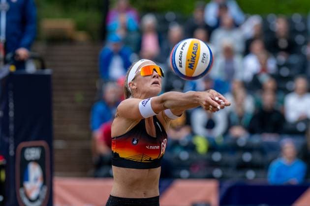 RECORD DATE NOT STATED European Championship, EM, Europameisterschaft - Beachvolleyball Düsseldorf, 31.07.2025 Sandra Ittlinger (GER); European Championship - Beachvolleyball Düsseldorf am 31.07.2025 Copyright: xBEAUTIFULxSPORTS PeterxWeberx
