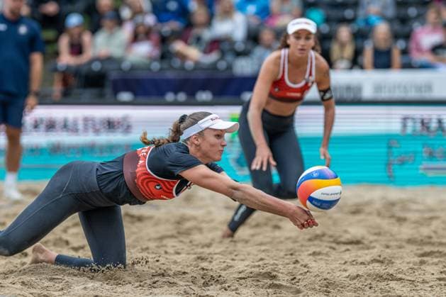 RECORD DATE NOT STATED European Championship, EM, Europameisterschaft - Beachvolleyball Düsseldorf, 31.07.2025 Anouk Verge-Depre ( SUI ); European Championship - Beachvolleyball Düsseldorf am 31.07.2025 Copyright: xBEAUTIFULxSPORTS PeterxWeberx
