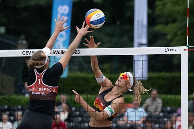RECORD DATE NOT STATED European Championship, EM, Europameisterschaft - Beachvolleyball Düsseldorf, 31.07.2025 Sandra Ittlinger (GER); European Championship - Beachvolleyball Düsseldorf am 31.07.2025 Copyright: xBEAUTIFULxSPORTS PeterxWeberx