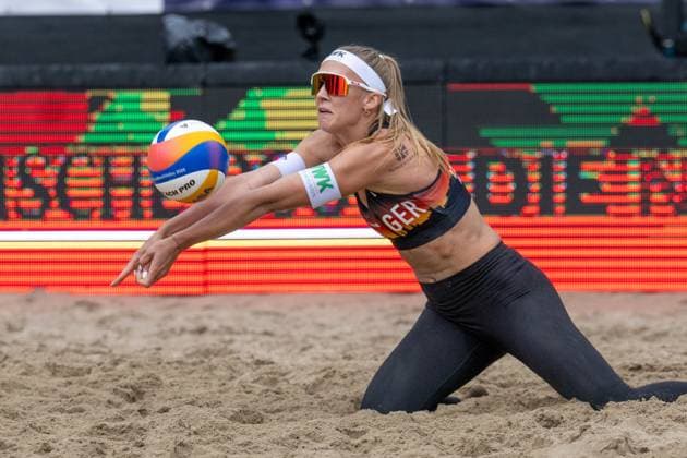 RECORD DATE NOT STATED European Championship, EM, Europameisterschaft - Beachvolleyball Düsseldorf, 31.07.2025 Sandra Ittlinger (GER); European Championship - Beachvolleyball Düsseldorf am 31.07.2025 Copyright: xBEAUTIFULxSPORTS PeterxWeberx