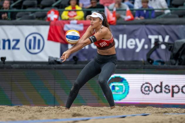 RECORD DATE NOT STATED European Championship, EM, Europameisterschaft - Beachvolleyball Düsseldorf, 31.07.2025 Zoe Verge-Depre ( SUI ); European Championship - Beachvolleyball Düsseldorf am 31.07.2025 Copyright: xBEAUTIFULxSPORTS PeterxWeberx