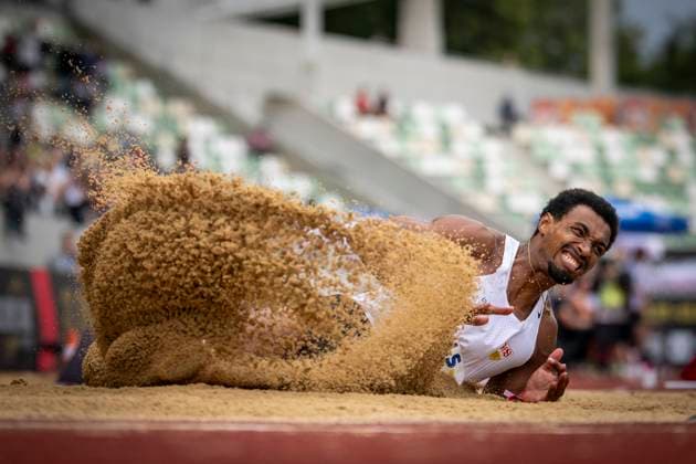 Deutsche Leichtathletik-Meisterschaften (Mehrkampf); Dresden, 31.07.2025 Leo Neugebauer (VfB Stuttgart); Deutsche Leichtathletik-Meisterschaften (Mehrkampf) am 31.07.2025 im Heinz-Steyer-Stadion, Dresden (Sachsen). *** German Athletics Championships All-around Dresden, 31 07 2025 Leo Neugebauer VfB Stuttgart German Athletics Championships All-around on 31 07 2025 at Heinz Steyer Stadium, Dresden Saxony Copyright: xBEAUTIFULxSPORTS AxelxKohringx