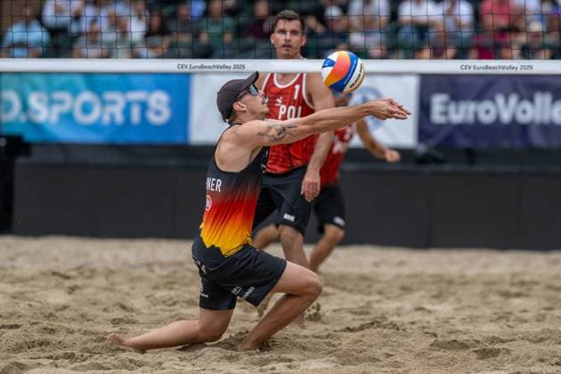 RECORD DATE NOT STATED European Championship, EM, Europameisterschaft - Beachvolleyball Düsseldorf, 31.07.2025 Lukas Pfretzschner (GER); European Championship - Beachvolleyball Düsseldorf am 31.07.2025 Copyright: xBEAUTIFULxSPORTS PeterxWeberx
