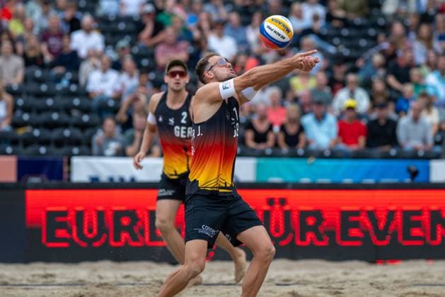 RECORD DATE NOT STATED European Championship, EM, Europameisterschaft - Beachvolleyball Düsseldorf, 31.07.2025 Jonas Sagstetter (GER); European Championship - Beachvolleyball Düsseldorf am 31.07.2025 Copyright: xBEAUTIFULxSPORTS PeterxWeberx