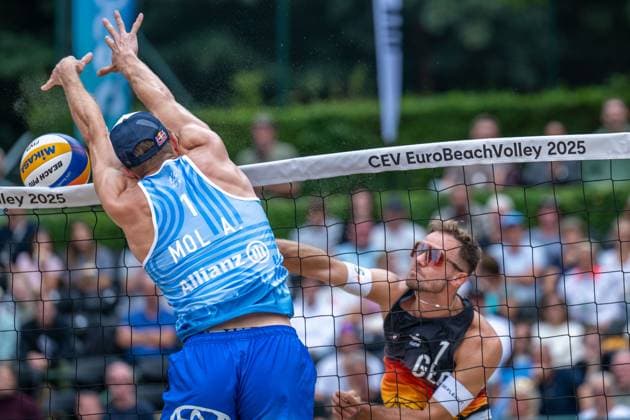 RECORD DATE NOT STATED European Championship, EM, Europameisterschaft - Beachvolleyball Düsseldorf, 31.07.2025 Jonas Sagstetter (GER); European Championship - Beachvolleyball Düsseldorf am 31.07.2025 Copyright: xBEAUTIFULxSPORTS PeterxWeberx