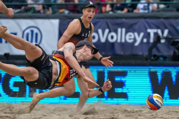 RECORD DATE NOT STATED European Championship, EM, Europameisterschaft - Beachvolleyball Düsseldorf, 31.07.2025 Lukas Pfretzschner (GER); European Championship - Beachvolleyball Düsseldorf am 31.07.2025 Copyright: xBEAUTIFULxSPORTS PeterxWeberx