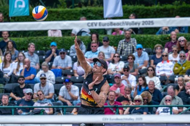 RECORD DATE NOT STATED European Championship, EM, Europameisterschaft - Beachvolleyball Düsseldorf, 31.07.2025 Lukas Pfretzschner (GER); European Championship - Beachvolleyball Düsseldorf am 31.07.2025 Copyright: xBEAUTIFULxSPORTS PeterxWeberx