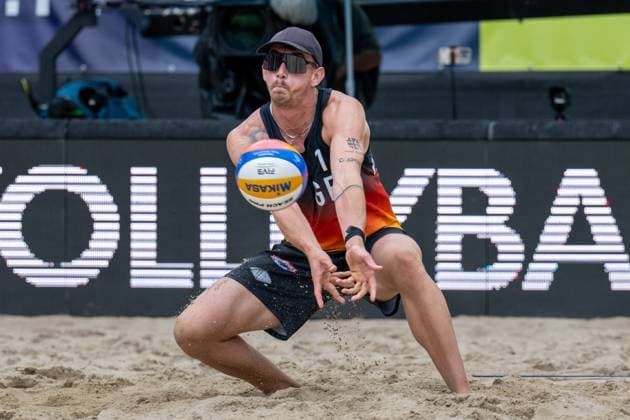 RECORD DATE NOT STATED European Championship, EM, Europameisterschaft - Beachvolleyball Düsseldorf, 31.07.2025 Lukas Pfretzschner (GER); European Championship - Beachvolleyball Düsseldorf am 31.07.2025 Copyright: xBEAUTIFULxSPORTS PeterxWeberx