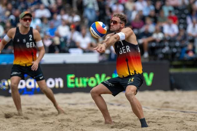 RECORD DATE NOT STATED European Championship, EM, Europameisterschaft - Beachvolleyball Düsseldorf, 31.07.2025 Jonas Sagstetter (GER); European Championship - Beachvolleyball Düsseldorf am 31.07.2025 Copyright: xBEAUTIFULxSPORTS PeterxWeberx