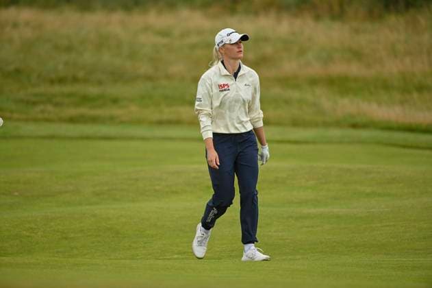 31st July 2025; Royal Porthcawl Golf Club, Porthcawl, Wales; AIG Womens Open Golf, Round 1; Charley Hull walking to the 2nd green  AledxHopkins