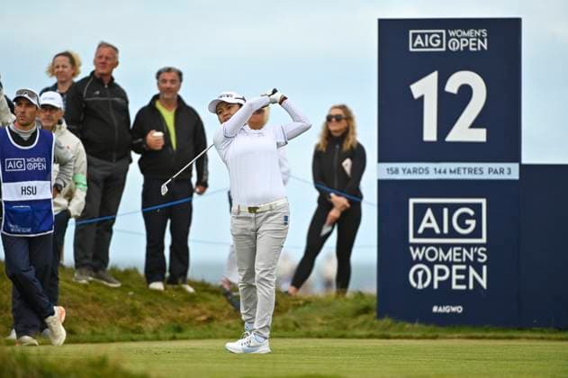 31st July 2025; Royal Porthcawl Golf Club, Porthcawl, Wales; AIG Womens Open Golf, Round 1; Wei& x2011;ling Hsu teeing off on the 12th Hole  AledxHopkins