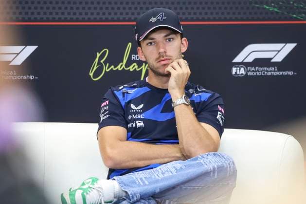 Pierre Gasly F1 Hungarian GP 2025 Pierre Gasly (FRA) - BWT Alpine F1 Team - A525 during Formula 1 Lenovo Hungarian Grand Prix press conference, PK, Pressekonferenz 2025 on July 31., 2025 in Hungaroring, Hungary Mogyorod Red Bull Ring Pest Varmegye Hungary