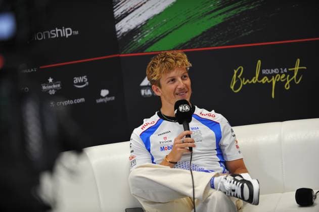 July 31, 2025, Budapest, Budapest, Hungary: Liam Lawson of VCarb takes part in the drivers press conference, PK, Pressekonferenz on the Media Day before the Formula 1 Hungarian Grand Prix Budapest Hungary - ZUMAs291 20250731_zip_s291_014 Copyright: xBalintxSzentgallayx