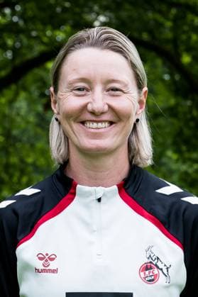 Google Pixel Frauen-Bundesliga, Mannschaftsfoto und Portraittermin; 31.07.2025 Jaqueline Dünker (Co-Trainerin 1. FC Köln) Google Pixel Frauen-Bundesliga, Mannschaftsfoto und Portraittermin Saison 2025 26, Köln, Platz 2 am 31.07.2025 Copyright: xBEAUTIFULxSPORTS Wunderlx
