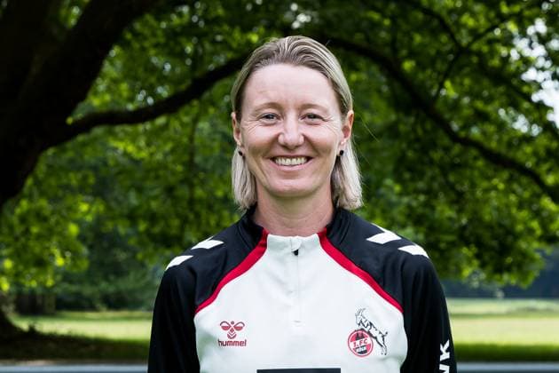 Google Pixel Frauen-Bundesliga, Mannschaftsfoto und Portraittermin; 31.07.2025 Jaqueline Dünker (Co-Trainerin 1. FC Köln) Google Pixel Frauen-Bundesliga, Mannschaftsfoto und Portraittermin Saison 2025 26, Köln, Platz 2 am 31.07.2025 Copyright: xBEAUTIFULxSPORTS Wunderlx