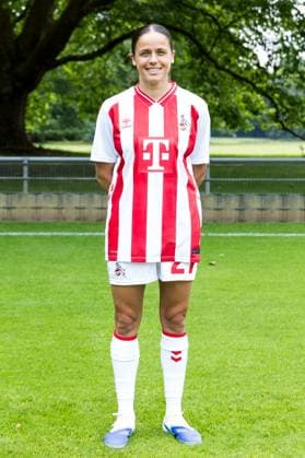 Google Pixel Frauen-Bundesliga, Mannschaftsfoto und Portraittermin; 31.07.2025 Laura Feiersinger (1. FC Köln, 27) Google Pixel Frauen-Bundesliga, Mannschaftsfoto und Portraittermin Saison 2025 26, Köln, Platz 2 am 31.07.2025 Copyright: xBEAUTIFULxSPORTS Wunderlx