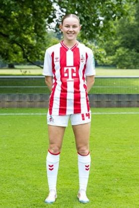 Google Pixel Frauen-Bundesliga, Mannschaftsfoto und Portraittermin; 31.07.2025 Carlotta Imping (1. FC Köln, 14) Google Pixel Frauen-Bundesliga, Mannschaftsfoto und Portraittermin Saison 2025 26, Köln, Platz 2 am 31.07.2025 Copyright: xBEAUTIFULxSPORTS Wunderlx