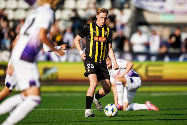 250731 Olle Samuelsson of Häcken during the UEFA Europa League second qualifying round match between Häcken and Anderlecht on July 31, 2025 in Gothenburg. BELGIUM OUT Photo: Michael Erichsen BILDBYRAN COP 89 MI0858 fotboll football soccer fotball uefa europa league kval europa league häcken anderlecht bbeng Copyright: MICHAELxERICHSEN BB250731MI014