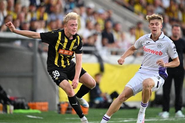 GÖTEBORG, SVERIGE 20250731 Häckens Isak Brusberg under torsdagens fotbollsmatch, andra kvalomgangen till Europa League, mellan Sveriges BK Häcken och Belgiens RSC Anderlecht pa Hisingen Arena i Göteborg, Sverige, 31 juli 2025. GÖTEBORG SVERIGE x9200x