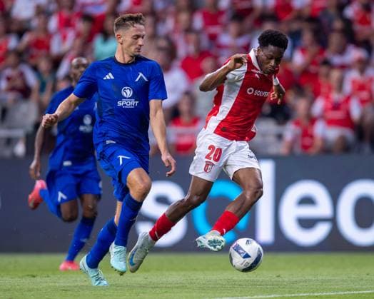 July 31, 2025, Braga, Braga, Portugal: MARIO DORGELES from SC Braga seen on action during the UEFA Europe League 2025 26 qualification round 2 match between SC Braga and PFK Levski Sofia at Estadio Municipal de Braga on July 31, 2025 in Braga, Portugal. Braga Portugal - ZUMAl192 20250731_zsp_l192_022 Copyright: xMiguelxLemosx