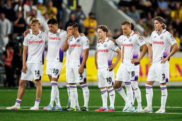250731 Players of Anderlecht during the UEFA Europa League second qualifying round match between Häcken and Anderlecht on July 31, 2025 in Gothenburg. BELGIUM OUT Photo: Michael Erichsen BILDBYRAN COP 89 MI0858 fotboll football soccer fotball uefa europa league kval europa league häcken anderlecht bbeng Copyright: MICHAELxERICHSEN BB250731MI073