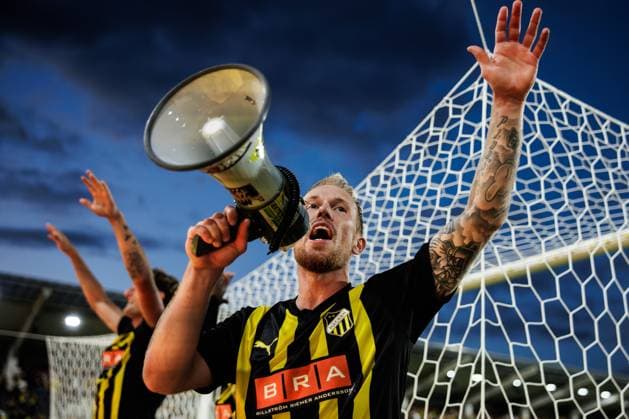 250731 Mikkel Rygaard Jensen of Häcken celebrates after the UEFA Europa League second qualifying round match between Häcken and Anderlecht on July 31, 2025 in Gothenburg. BELGIUM OUT Photo: Michael Erichsen BILDBYRAN COP 89 MI0858 fotboll football soccer fotball uefa europa league kval europa league häcken anderlecht bbeng bbauto jubel Copyright: MICHAELxERICHSEN BB250731MI081