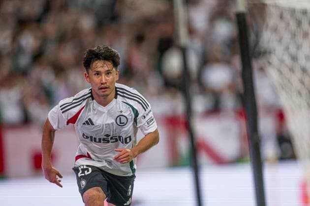 31.07.2025 WARSZAWA, LAZIENKOWSKA 3 PILKA NOZNA (FOOTBALL), UEFA LIGA EUROPY KWALIFIKACJE ( UEFA EUROPEAN LEAGUE ) MECZ (GAME) LEGIA WARSZAWA - BANIK OSTRAVA NZ RYOYA MORISHITA RADOSC BRAMKA GOL LEGIA FOTO LUKASZ GROCHALA CYFRASPORT NEWSPIX.PL --- Newspix.pl  20250731CSLG0109