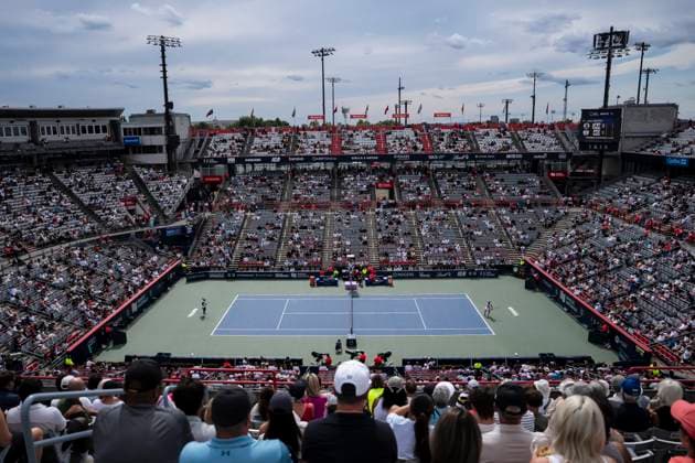 July 31, 2025, Montreal, Pq, CANADA: Veronika Kudermetova returns a shot during third round tennis action against Coco Gauff of the United States at the National Bank Open tennis tournament in Montreal on Thursday, July 31, 2025. Canada News - July 31, 2025  - ZUMAc35_ 20250731_zaf_c35_115 Copyright: xChristopherxKatsarovx