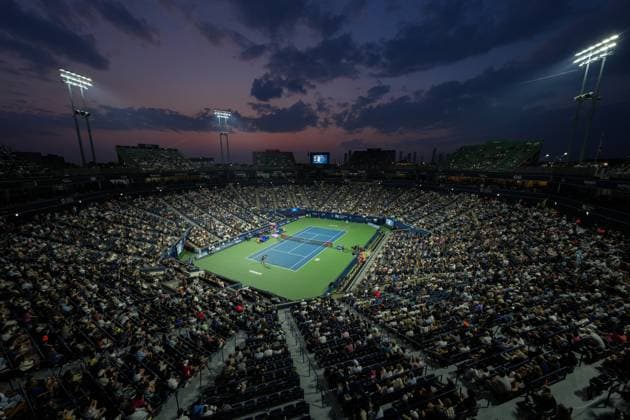 July 31, 2025, Toronto, Ontario, Canada: Cental Court during the Men s Singles third round match on day 6 of the ATP, Tennis Herren Masters 1000 National Bank Open at Sobeys Stadium. on July 31, 2025 in Toronto, Canada. Toronto Canada - ZUMAe321 20250731_zsa_e321_200 Copyright: xLeonardoxRamirezx