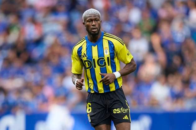 Real Oviedo v Genoa CFC - Pre Season Friendly Kwasi Sibo of Real Oviedo looks on during the pre-season friendly match between Real Oviedo and Genoa CFC at Carlos Tartiere on July 31, 2025, in Oviedo, Spain. Oviedo Carlos Tartiere Asturias Spain RL_OVIvGCFC_000013 Copyright: xRicardoxLarreinax