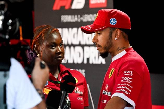 Formel 1 GP Ungarn Budapest. Freitag, 01.08.2025 Lewis Hamilton 44, Scuderia Ferrari; Formel 1 GP Ungarn Budapest. Freitag, 01.08.2025 Copyright: xBEAUTIFULxSPORTS Erlhofx