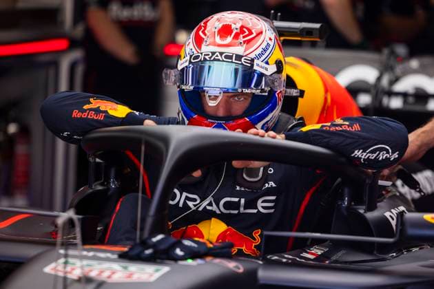 F1 - HUNGARIAN GRAND PRIX 2025 VERSTAPPEN Max (ned), Red Bull Racing RB21, portrait during the 2025 Formula 1 Lenovo Hungarian Grand Prix, 14th round of the 2025 FIA Formula One World Championship, WM, Weltmeisterschaft from August 1 to 3, 2025 on the Hungaroring, in Mogyorod, Hungary - MogyorodHungary  Copyright: xJulienxDelfossex