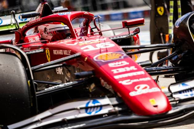 F1 - HUNGARIAN GRAND PRIX 2025 16 LECLERC Charles (mco), Scuderia Ferrari SF-25, action during the 2025 Formula 1 Lenovo Hungarian Grand Prix, 14th round of the 2025 FIA Formula One World Championship, WM, Weltmeisterschaft from August 1 to 3, 2025 on the Hungaroring, in Mogyorod, Hungary - MogyorodHungary  Copyright: xJulienxDelfossex