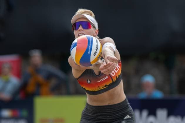 RECORD DATE NOT STATED European Championship, EM, Europameisterschaft - Beachvolleyball Düsseldorf, 01.08.2025 Linda Bock (GER); European Championship - Beachvolleyball Düsseldorf am 01.08.2025 Copyright: xBEAUTIFULxSPORTS PeterxWeberx