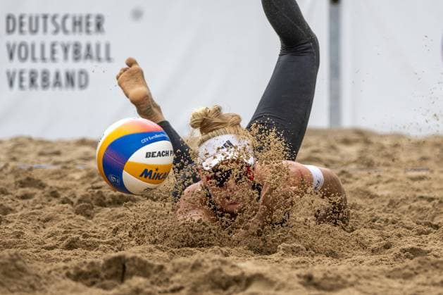 RECORD DATE NOT STATED European Championship, EM, Europameisterschaft - Beachvolleyball Düsseldorf, 01.08.2025 Linda Bock (GER); European Championship - Beachvolleyball Düsseldorf am 01.08.2025 Copyright: xBEAUTIFULxSPORTS PeterxWeberx