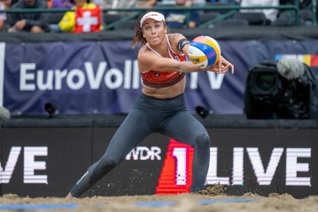 RECORD DATE NOT STATED European Championship, EM, Europameisterschaft - Beachvolleyball Düsseldorf, 01.08.2025 Zoe Verge-Depre ( SUI ); European Championship - Beachvolleyball Düsseldorf am 01.08.2025 Copyright: xBEAUTIFULxSPORTS PeterxWeberx