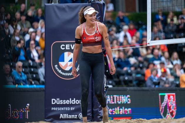 RECORD DATE NOT STATED European Championship, EM, Europameisterschaft - Beachvolleyball Düsseldorf, 01.08.2025 Anouk Verge-Depre ( SUI ); European Championship - Beachvolleyball Düsseldorf am 01.08.2025 Copyright: xBEAUTIFULxSPORTS PeterxWeberx