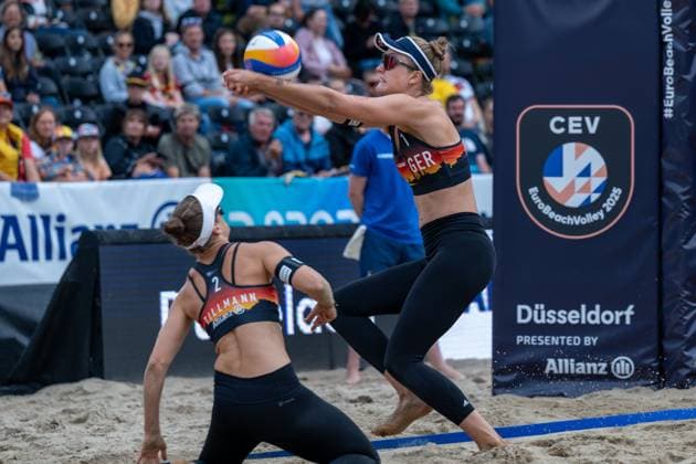 RECORD DATE NOT STATED European Championship, EM, Europameisterschaft - Beachvolleyball Düsseldorf, 01.08.2025 Svenja Mueller (GER); European Championship - Beachvolleyball Düsseldorf am 01.08.2025 Copyright: xBEAUTIFULxSPORTS PeterxWeberx