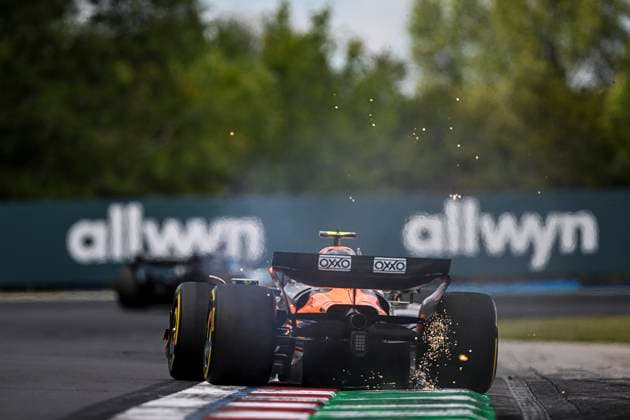Lando Norris of Great Britain and McLaren , Practice, F1 Grand Prix of Hungary, am 01. August 2025 in Budapeste, Hungary. (Foto von Diogo Cardoso DeFodi Images) Lando Norris of Great Britain and McLaren , Practice, F1 Grand Prix of Hungary, Hungaroring on August 1, 2025 in Budapeste, Hungary. (Photo by Diogo Cardoso DeFodi Images)