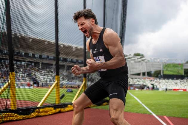 Nowak, Tim (SSV Ulm 1846, Zehnkampf) GER Deutsche Leichtathletik Mehrkampf Meisterschaften, Athletics, 01.08.2025, GER Deutsche Leichtathletik Mehrkampf Meisterschaften, Athletics, 01.08.2025, Dresden *** Nowak, Tim SSV Ulm 1846, Decathlon GER German Athletics All-Around Championships, Athletics, 01 08 2025, GER German Athletics All-Around Championships, Athletics, 01 08 2025, Dresden Copyright: xEibnerxPressefoto JanxPapenfussx EP_JPS