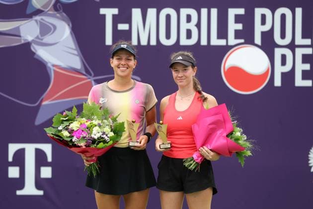 WARSZAWA 01.08.2025 TURNIEJ WTA, Tennis Damen 125 T-MOBILE POLISH OPEN --- TENNIS TOURNAMENT WTA 125 POLISH OPEN IN WARSAW WERONIKA FALKOWSKA DOMINIKA SALKOVA FOT. PIOTR KUCZA FOTOPYK NEWSPIX.PL --- newspix.pl 