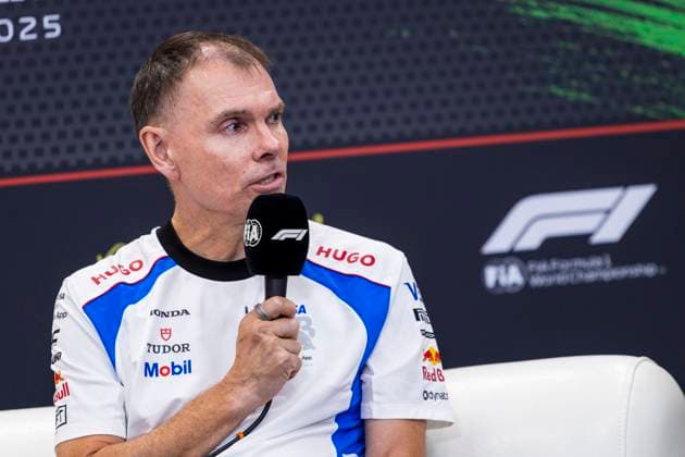 F1 - HUNGARIAN GRAND PRIX 2025 press conference, PK, Pressekonferenz PERMANE Alan (gbr), Team Principal of Visa Cash App RB F1 Team, portrait during the 2025 Formula 1 Lenovo Hungarian Grand Prix, 14th round of the 2025 FIA Formula One World Championship, WM, Weltmeisterschaft from August 1 to 3, 2025 on the Hungaroring, in Mogyorod, Hungary - MogyorodHungary Copyright: xJulienxDelfossex