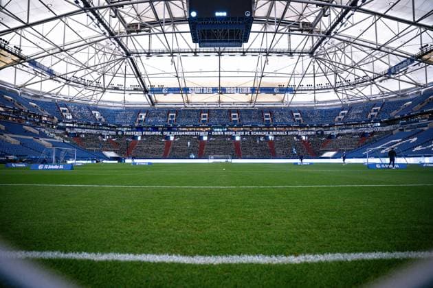 01.08.2025, Fussball, 2. Bundesliga, Saison 2025 2026, 1. Spieltag, FC Schalke 04 - Hertha BSC, Veltins Arena Übersicht, xRHR-FOTO YYx