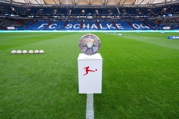 01.08.2025, Fussball, 2. Bundesliga, Saison 2025 2026, 1. Spieltag, FC Schalke 04 - Hertha BSC, Meisterschale 2.Liga xRHR-FOTO YYx