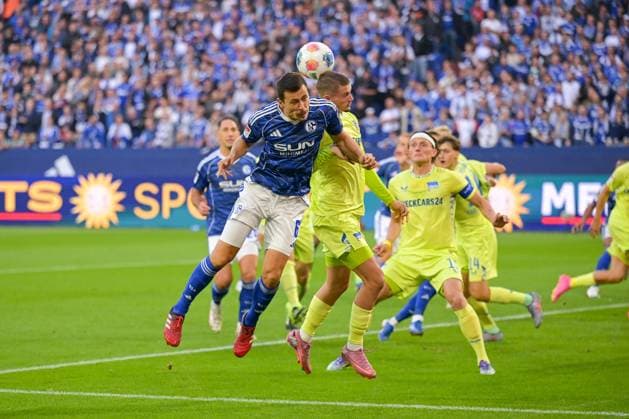 01.08.2025, Fussball, 2. Bundesliga, Saison 2025 2026, 1. Spieltag, FC Schalke 04 - Hertha BSC, Ron Schallenberg (FC Schalke 04) xRHR-FOTO YYx