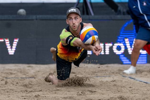 RECORD DATE NOT STATED European Championship, EM, Europameisterschaft - Beachvolleyball Düsseldorf, 01.08.2025 Clemens Wickler (GER); European Championship - Beachvolleyball Düsseldorf am 01.08.2025 Copyright: xBEAUTIFULxSPORTS PeterxWeberx