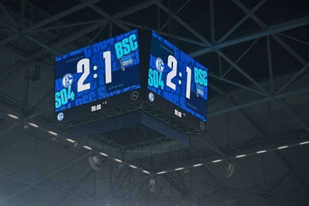01.08.2025, Fussball, 2. Bundesliga, Saison 2025 2026, 1. Spieltag, FC Schalke 04 - Hertha BSC, Endstand 2:1, xRHR-FOTO YYx