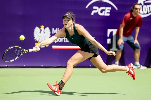 WTA, Tennis Damen 125 - T-Mobile Polish Open 2025 Dominika Salkova during WTA 125 tennis tournament, T-Mobile Polish Open 2025 semi-final in Warsaw, Poland on August 01, 2025. Warsaw Poland  Copyright: xFotoxOlimpikx originalFilename:jastrzebowski-wta125tm250801_npONo.jpg