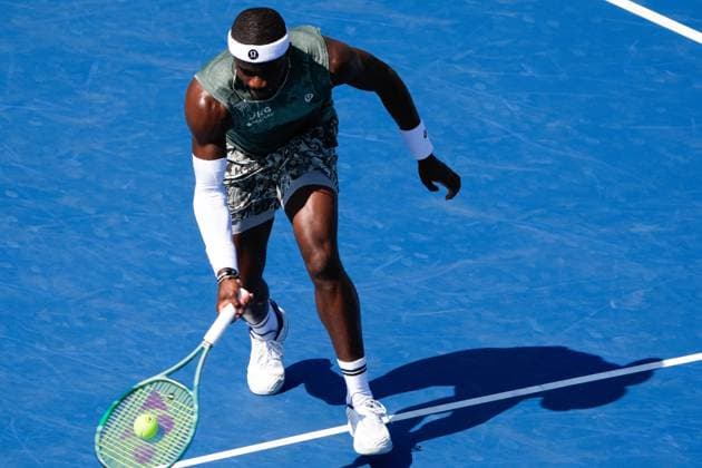 National Bank Open 2025 - Day 7 TORONTO, CANADA - AUGUST 1 : Frances Tiafoe of the United States in action against Aleksandar Vukic of Australia on day seven of the 2025 National Bank Open at Sobeys Stadium in Toronto, Ontario, Canada on August 1 , 2025. Mert Alper Dervis Anadolu Ontario Canada. Editorial use only. Please get in touch for any other usage.  Copyright: x2025xAnadoluxMertxAlperxDervisx